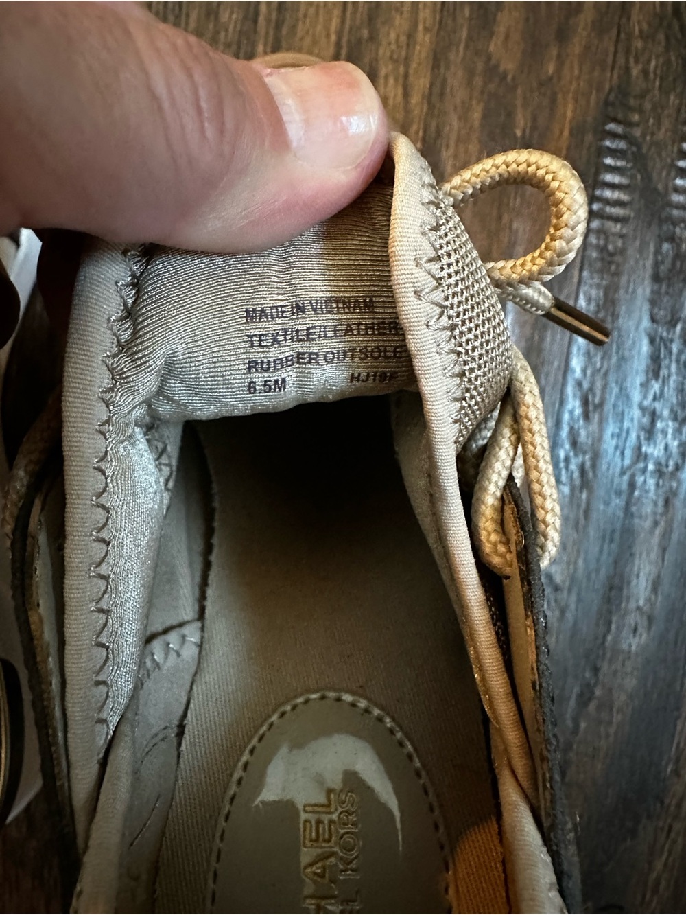 NWOB Michael by Michael Kors Tan & Leopard-Accent Sneakers - Picture 5 of 5
